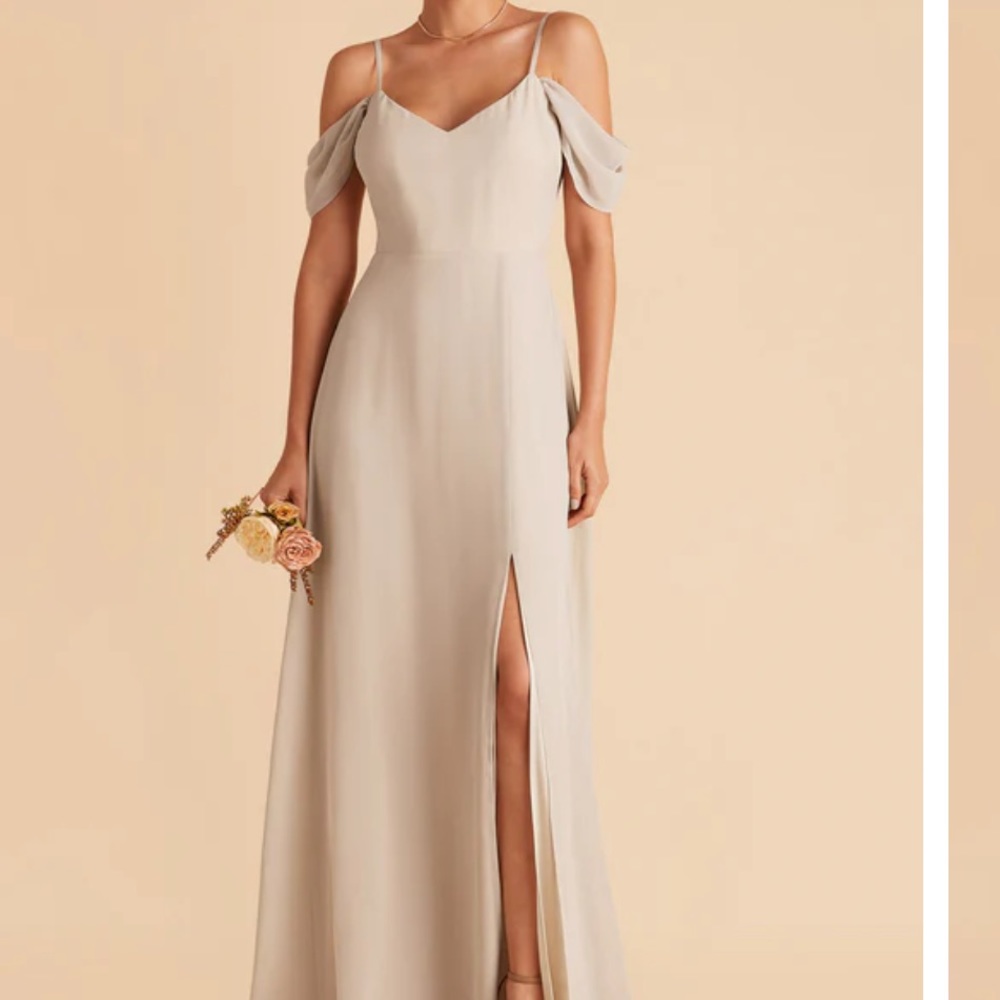 Birdy Grey Taupe Chiffon Devin Dress